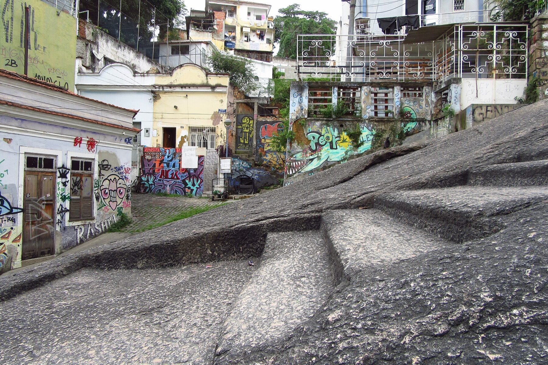 A street in the port district of Rio de Janeiro