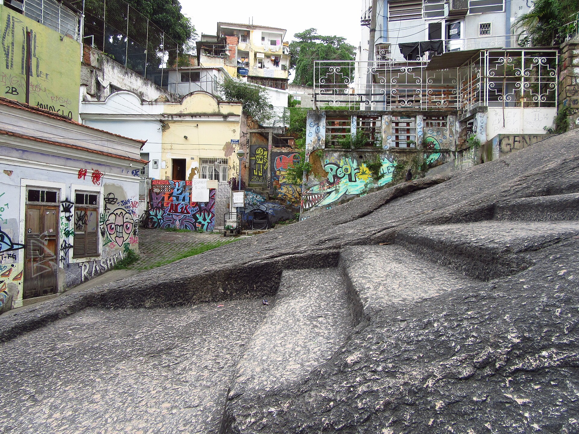 A street in the port district of Rio de Janeiro
