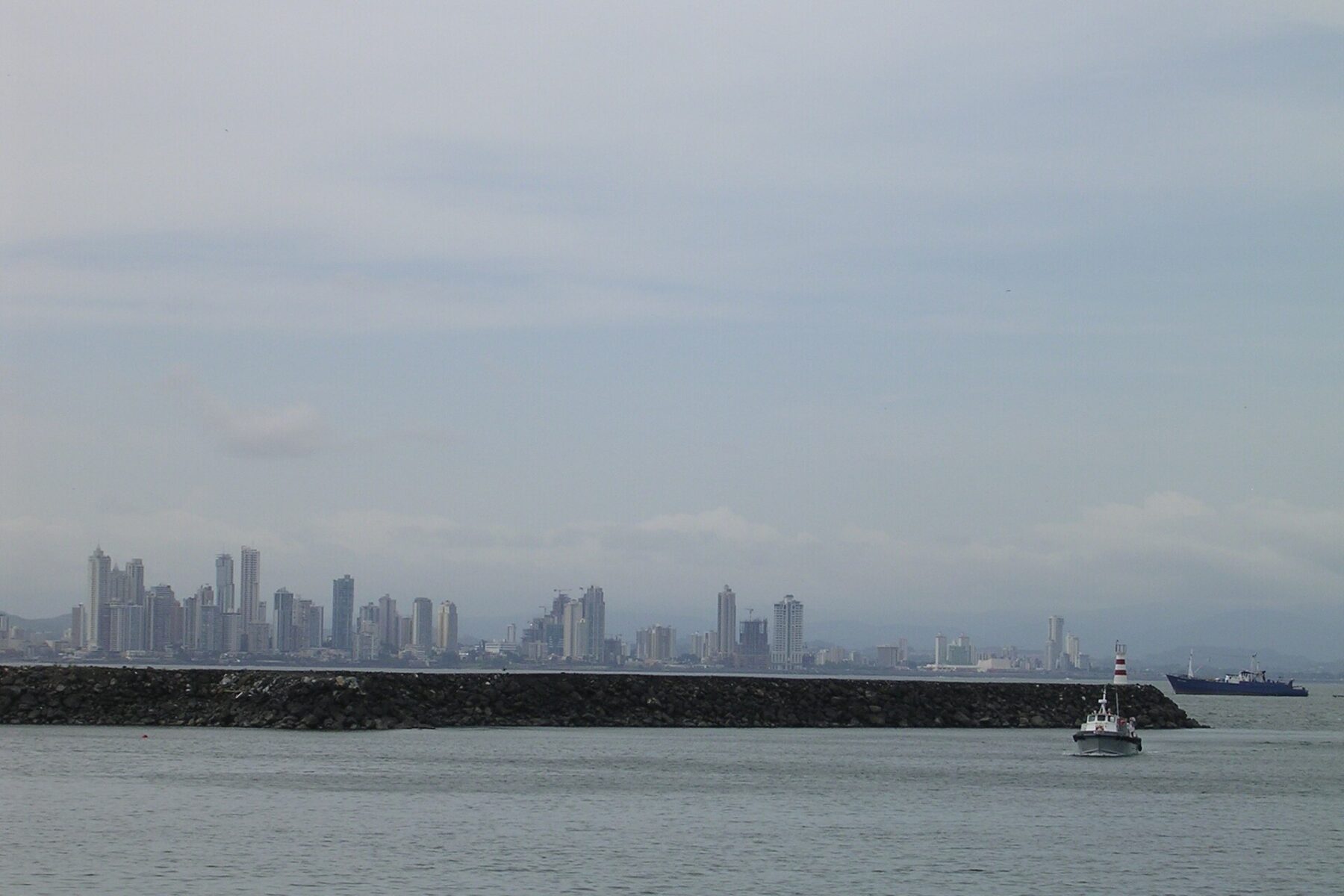 The financial district skyline of Panama City