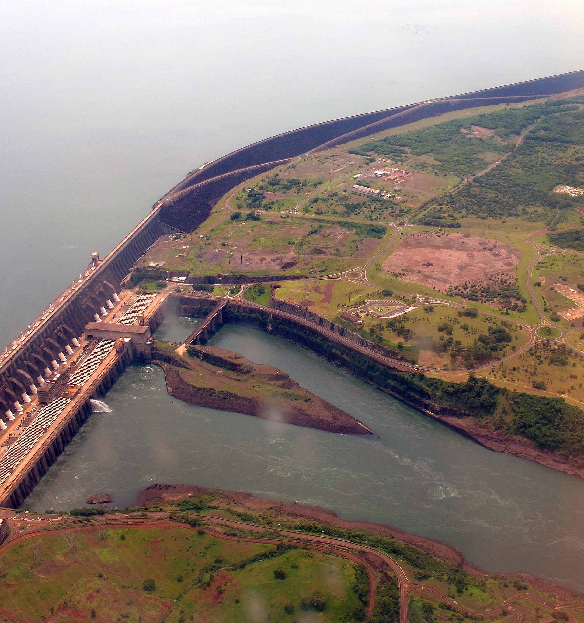 Paraguay explained 2026 — aerial view of the Itaipú dam on the Paraná River