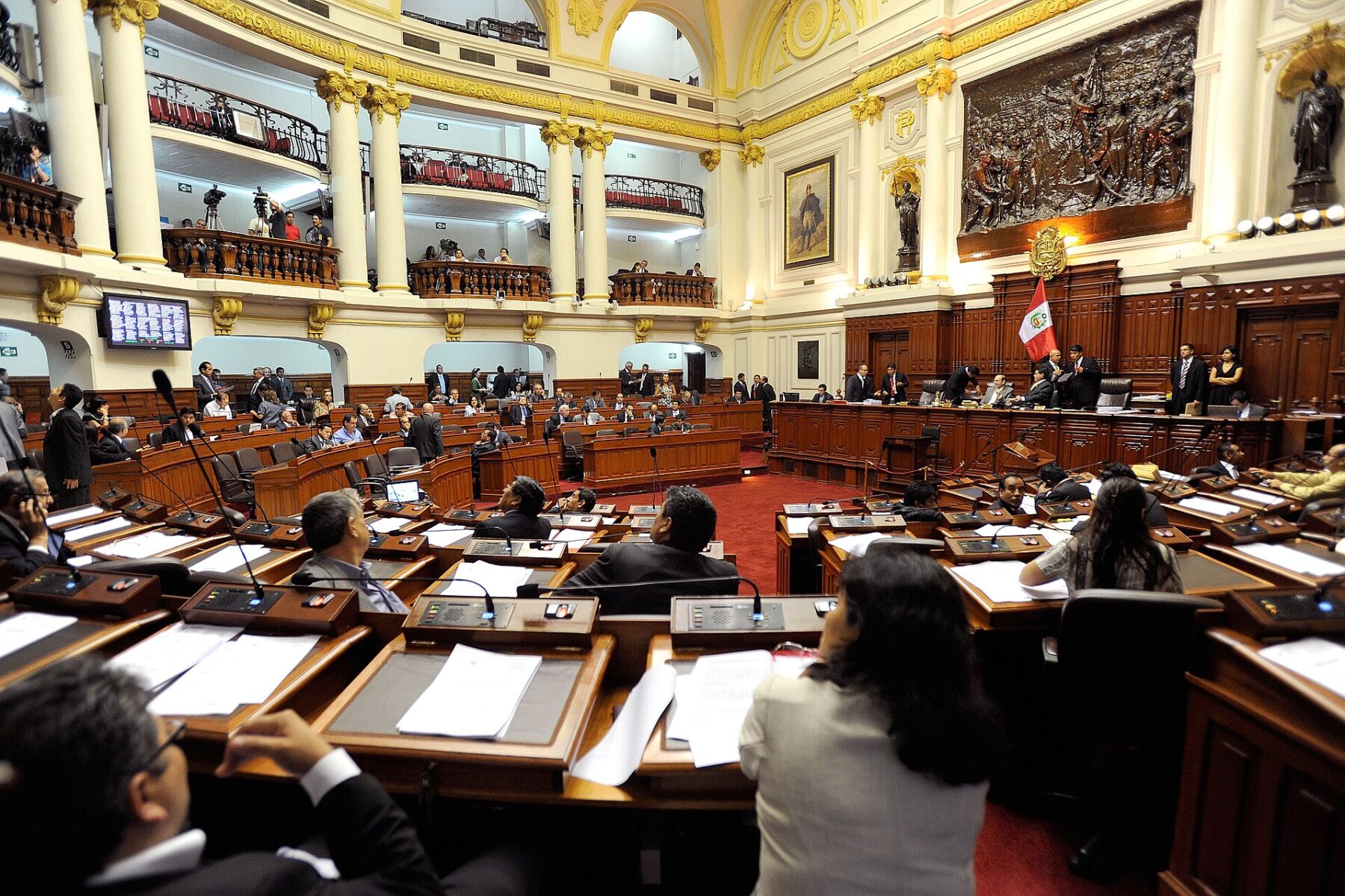 Peru Congress plenary session in the Legislative Palace in Lima, centre of Peru political instability