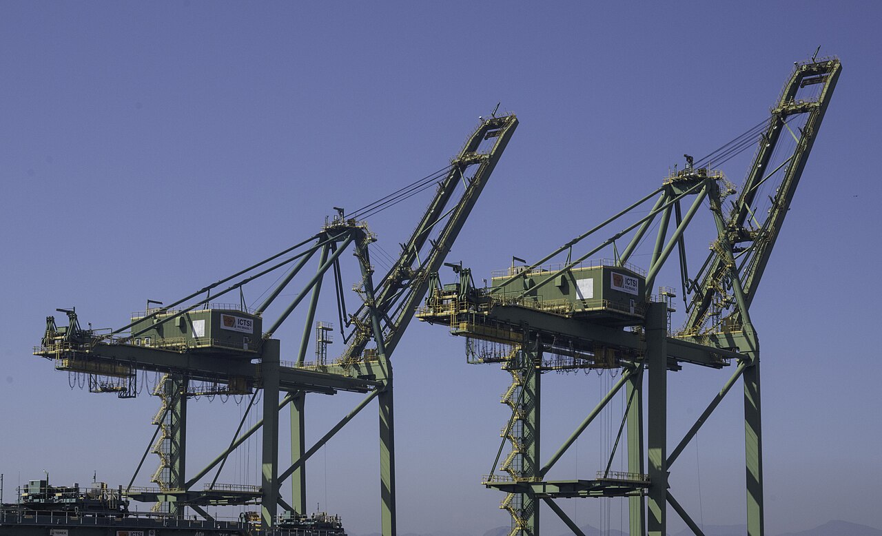 Portocel port terminal in Aracruz, Espírito Santo, Brazil, near Suzano's pulp mill and the new Imetame port site