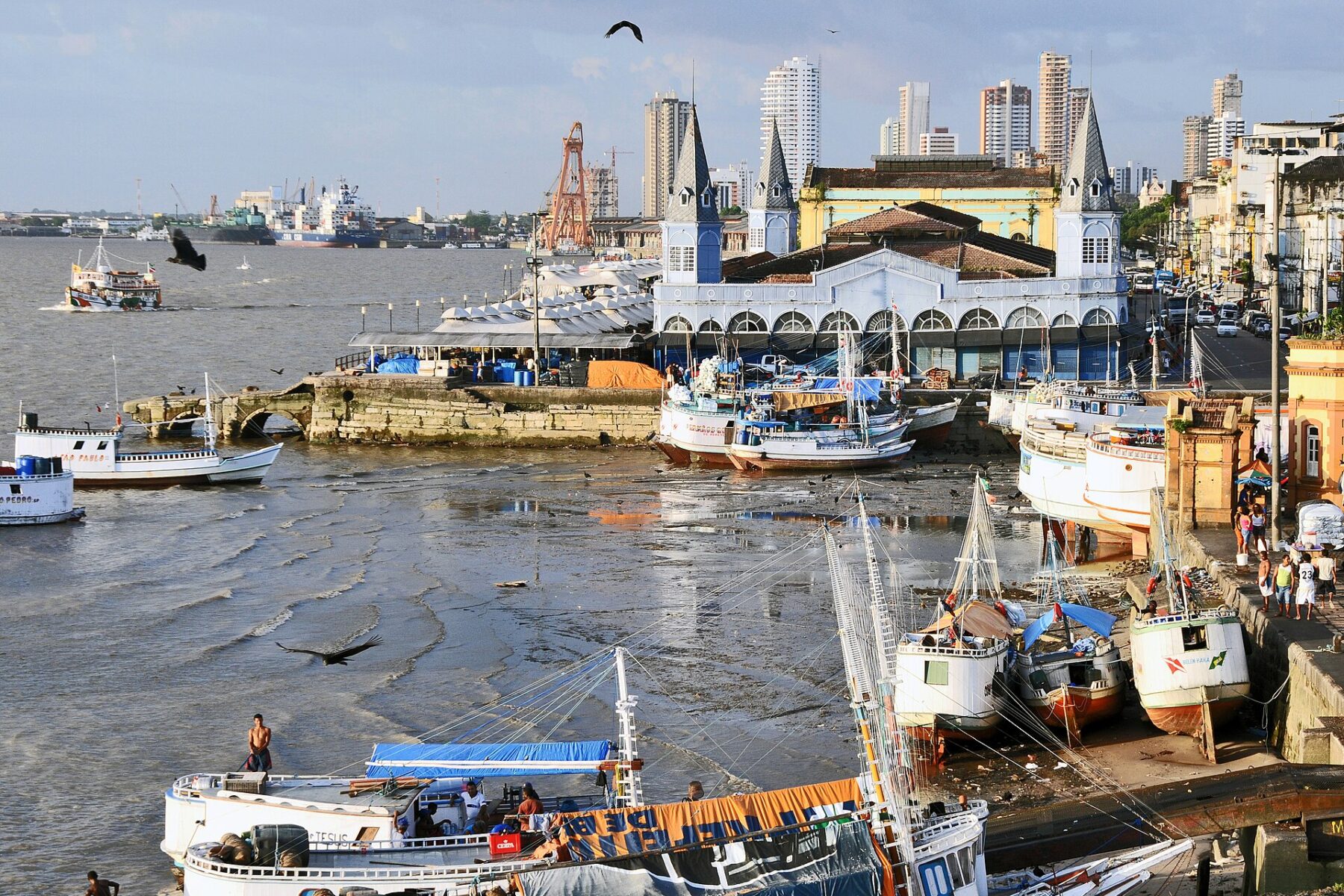 The Ver-o-Peso market and fishing port on the waterfront of Belém, Brazil, the city hosting Psica Festival 2026
