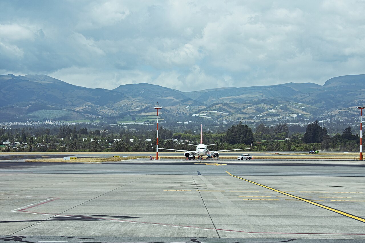 Mariscal Sucre International Airport runway in Quito, Ecuador