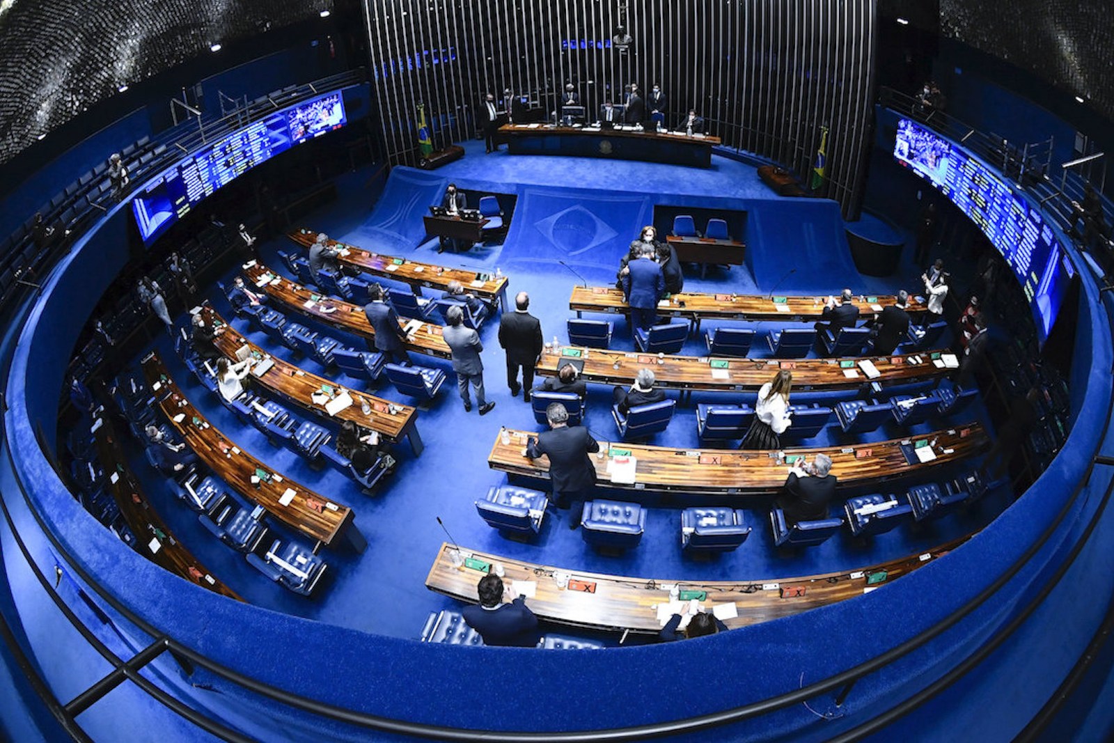 The Senate plenary chamber in Brasilia, Brazil