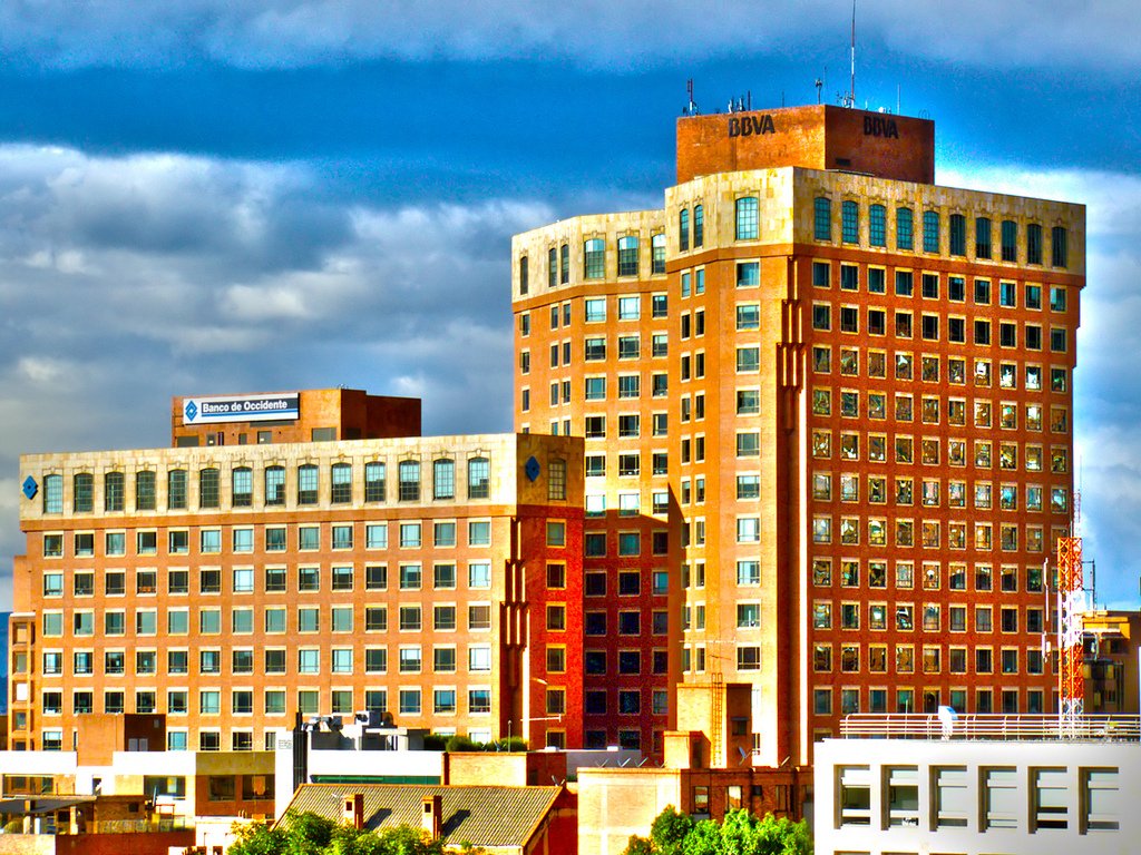 earthquake relief - the financial district of Bogotá
