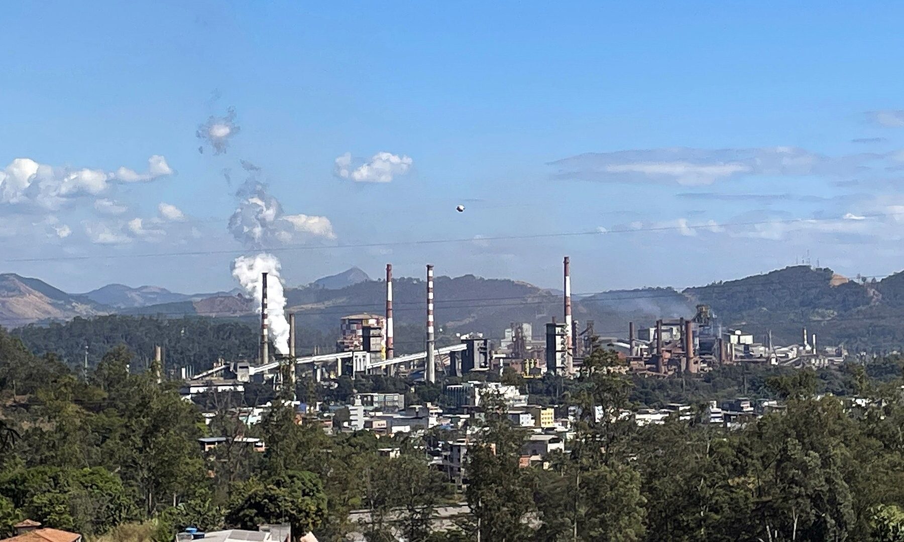 industrial production - the Usiminas steelworks at Ipatinga