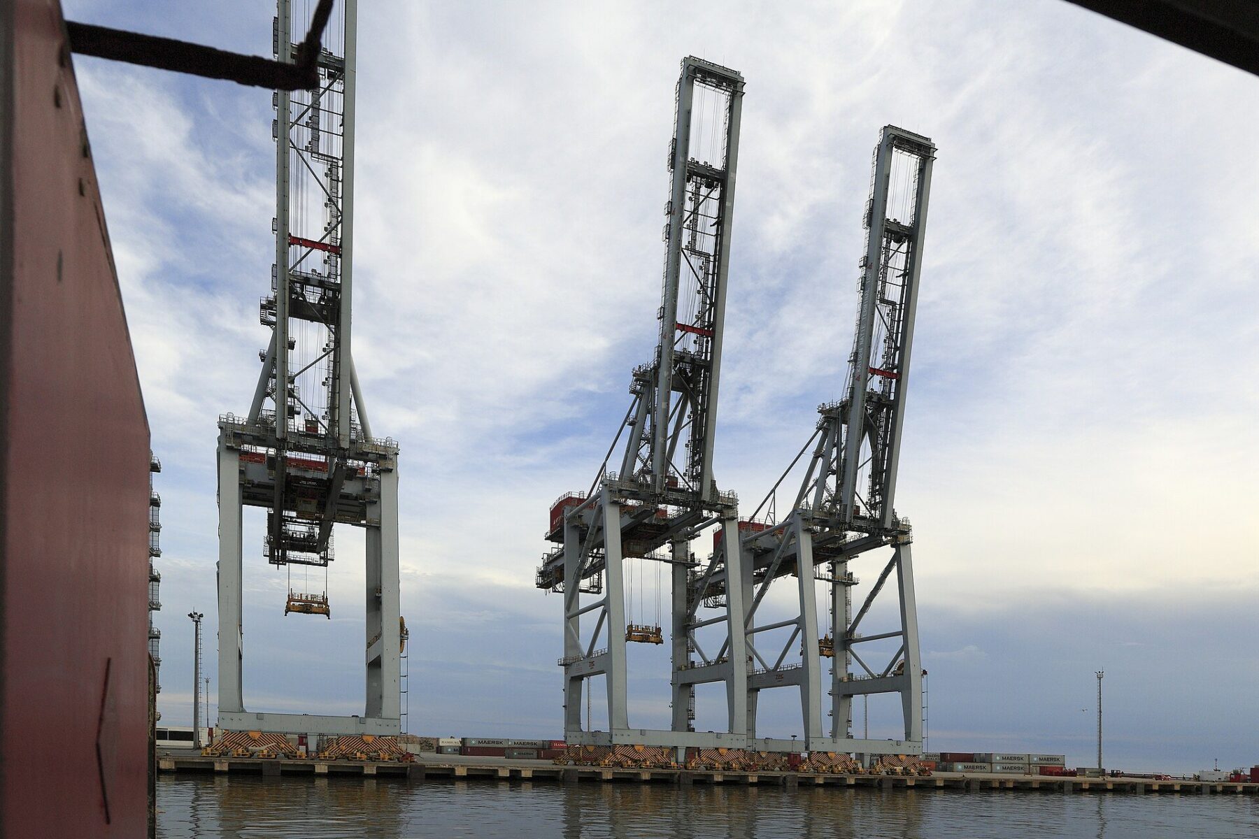 DHL - container cranes at the port of Montevideo
