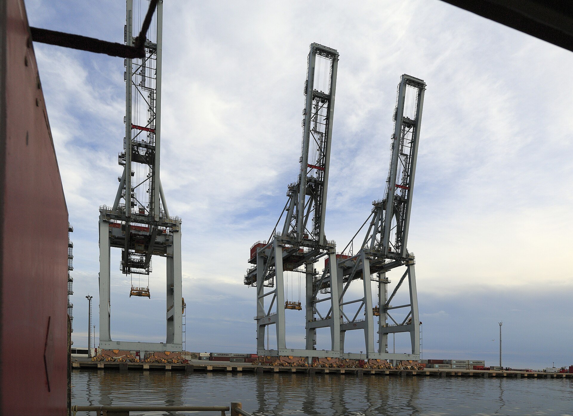 DHL - container cranes at the port of Montevideo