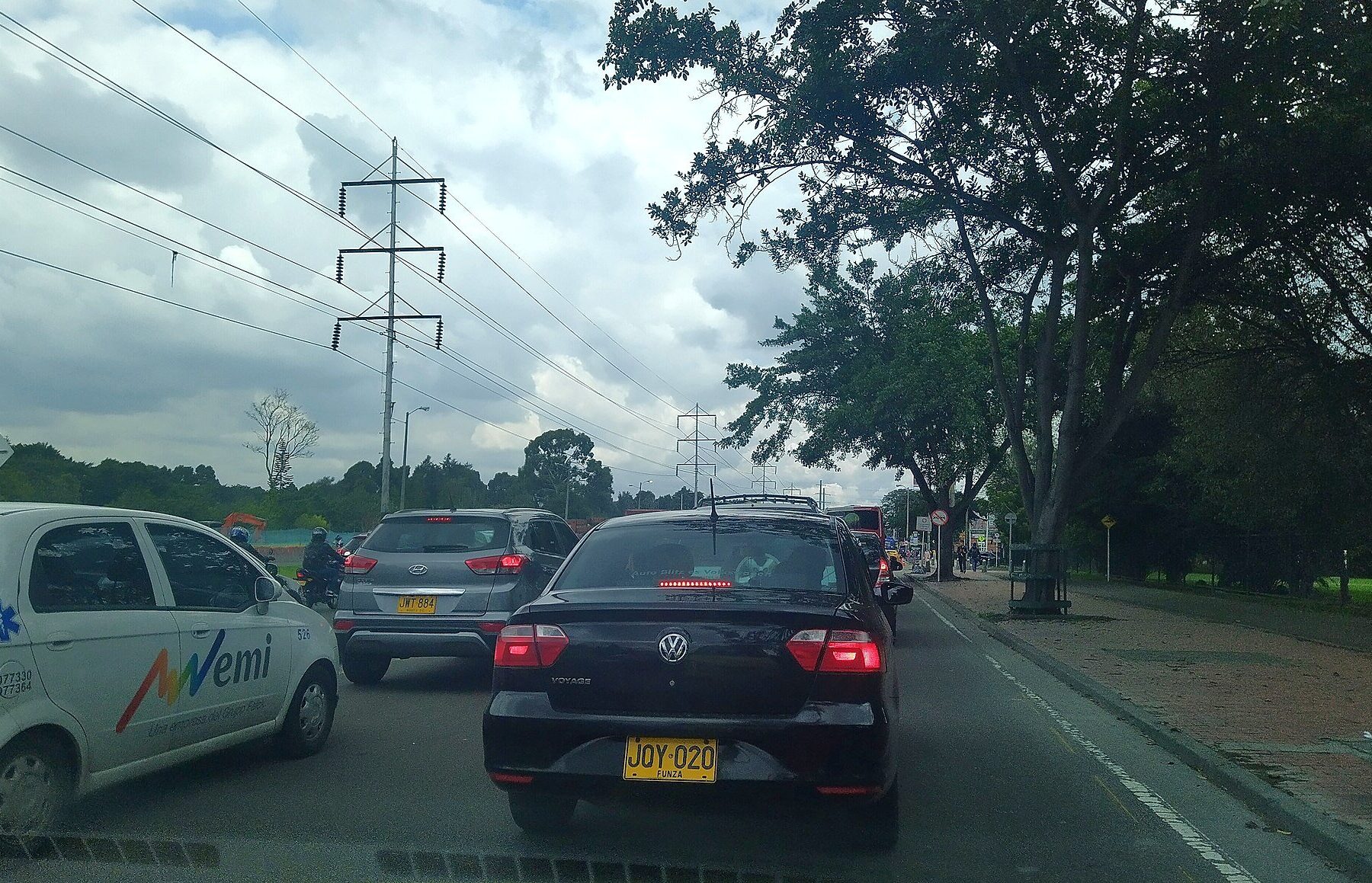 electrified vehicles - traffic in Bogota