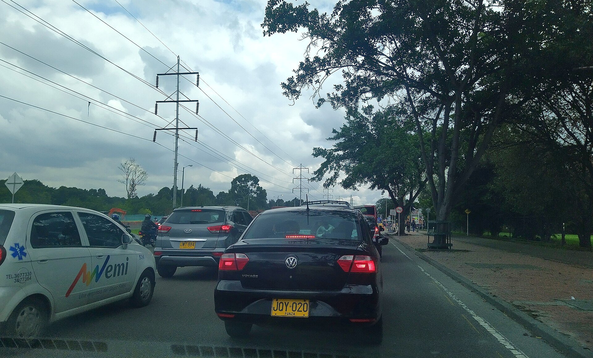 electrified vehicles - traffic in Bogota