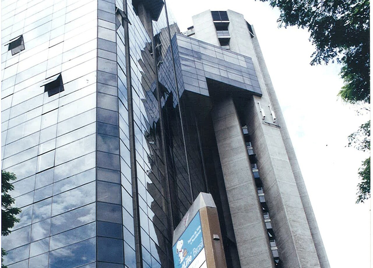 An office tower on Avenida Berrini in Sao Paulo