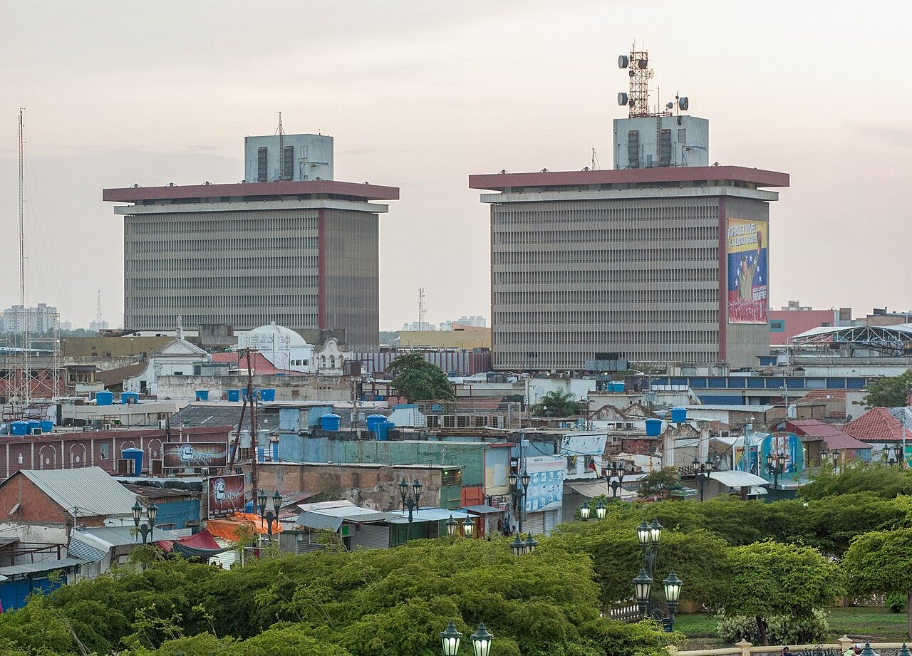 The PDVSA towers in Maracaibo, Venezuela
