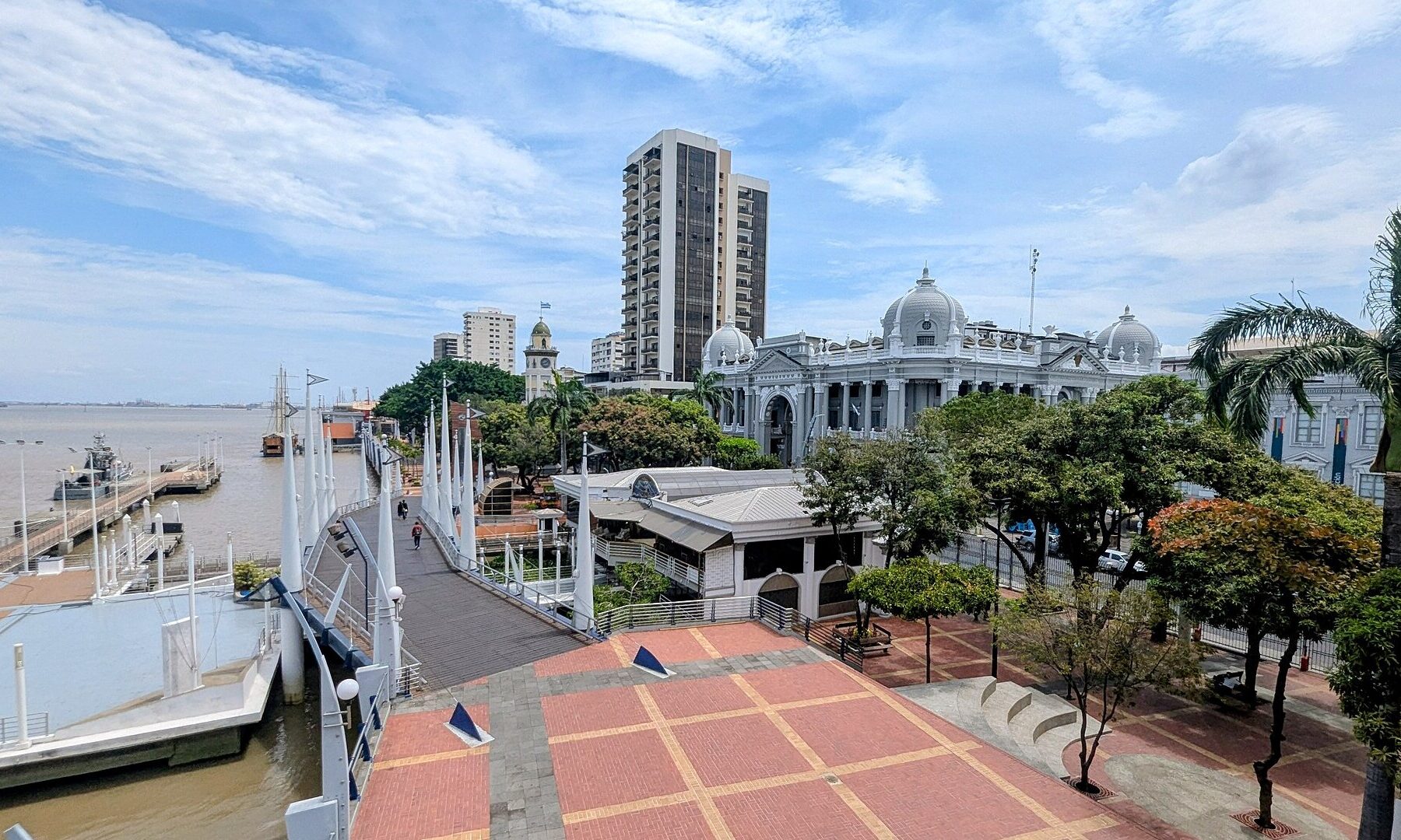 Panama and Ecuador trade - the Malecon 2000 waterfront in Guayaquil
