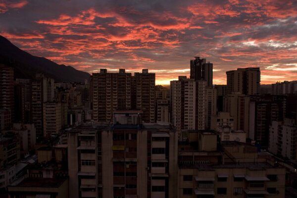 Apartment blocks in Caracas, Venezuela, at dawn