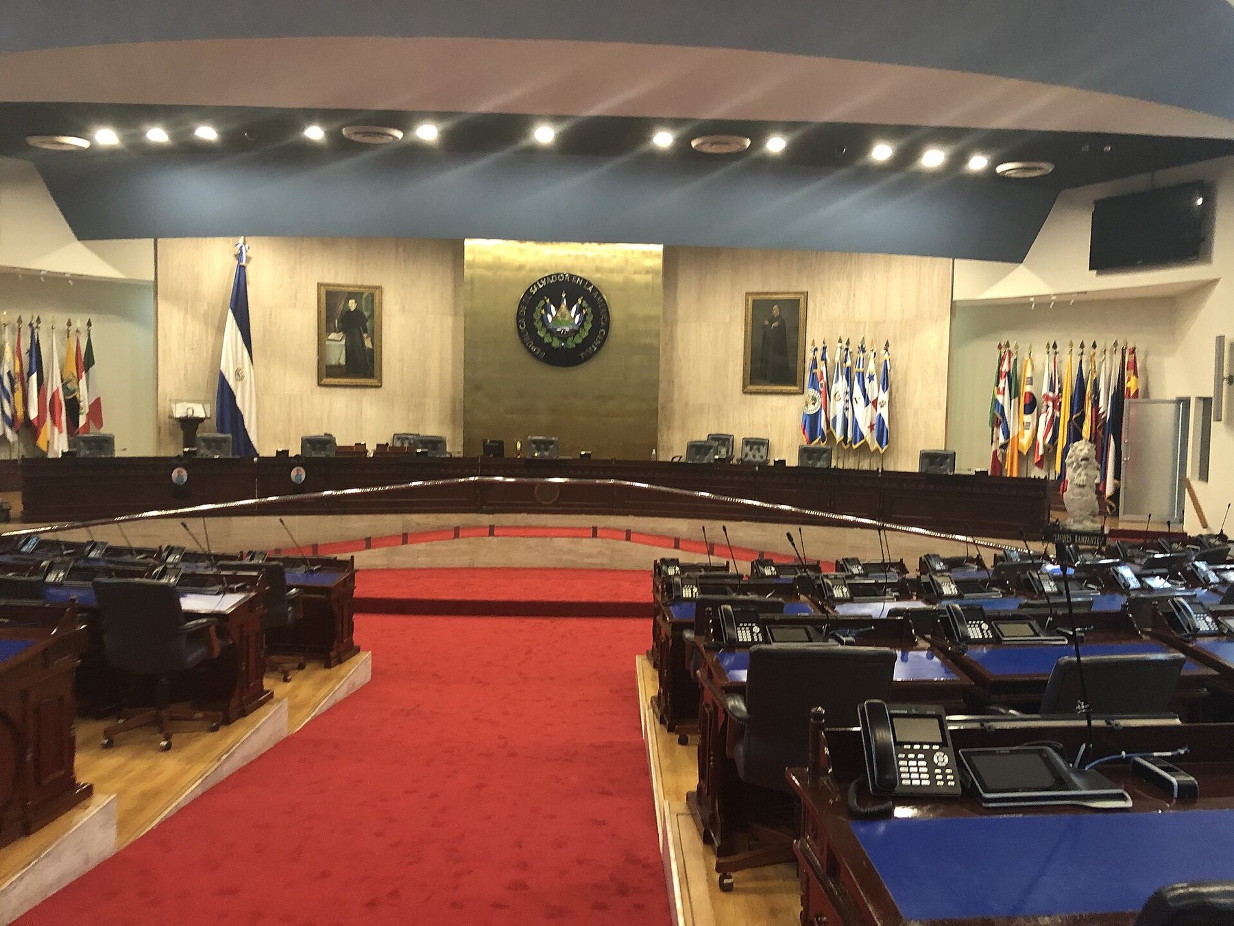 The chamber of El Salvador's Legislative Assembly