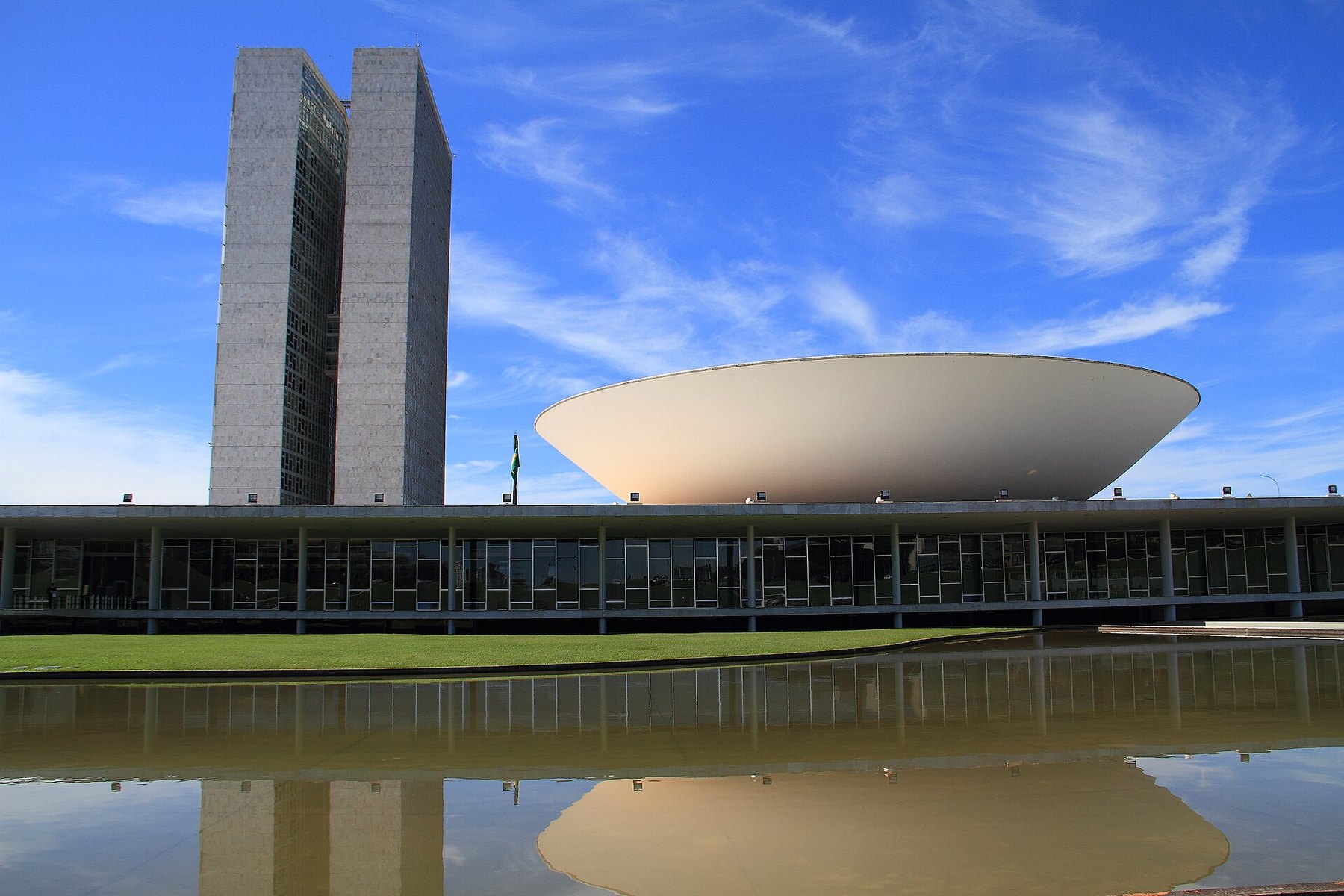 The National Congress building in Brasilia, Brazil
