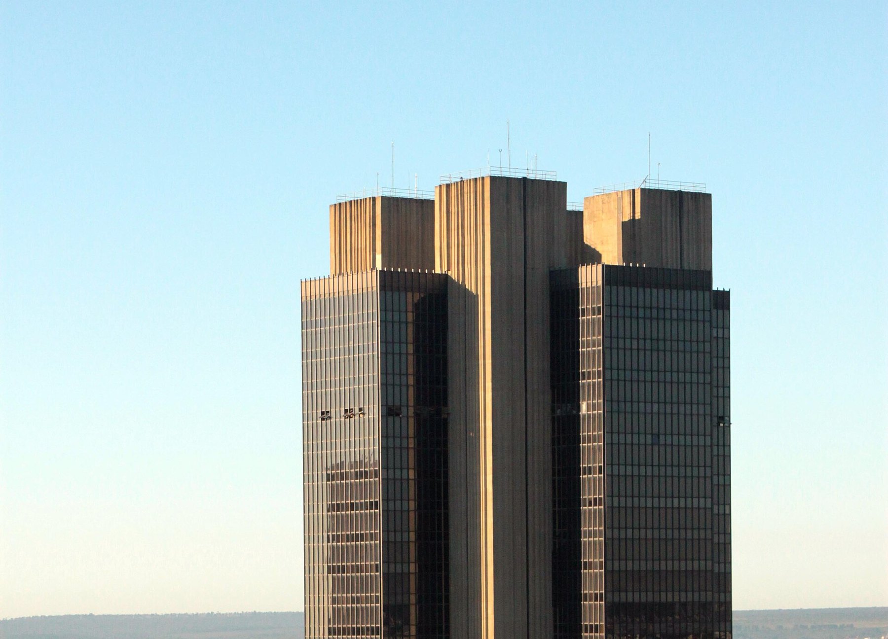 The Banco Central do Brasil headquarters tower in Brasilia