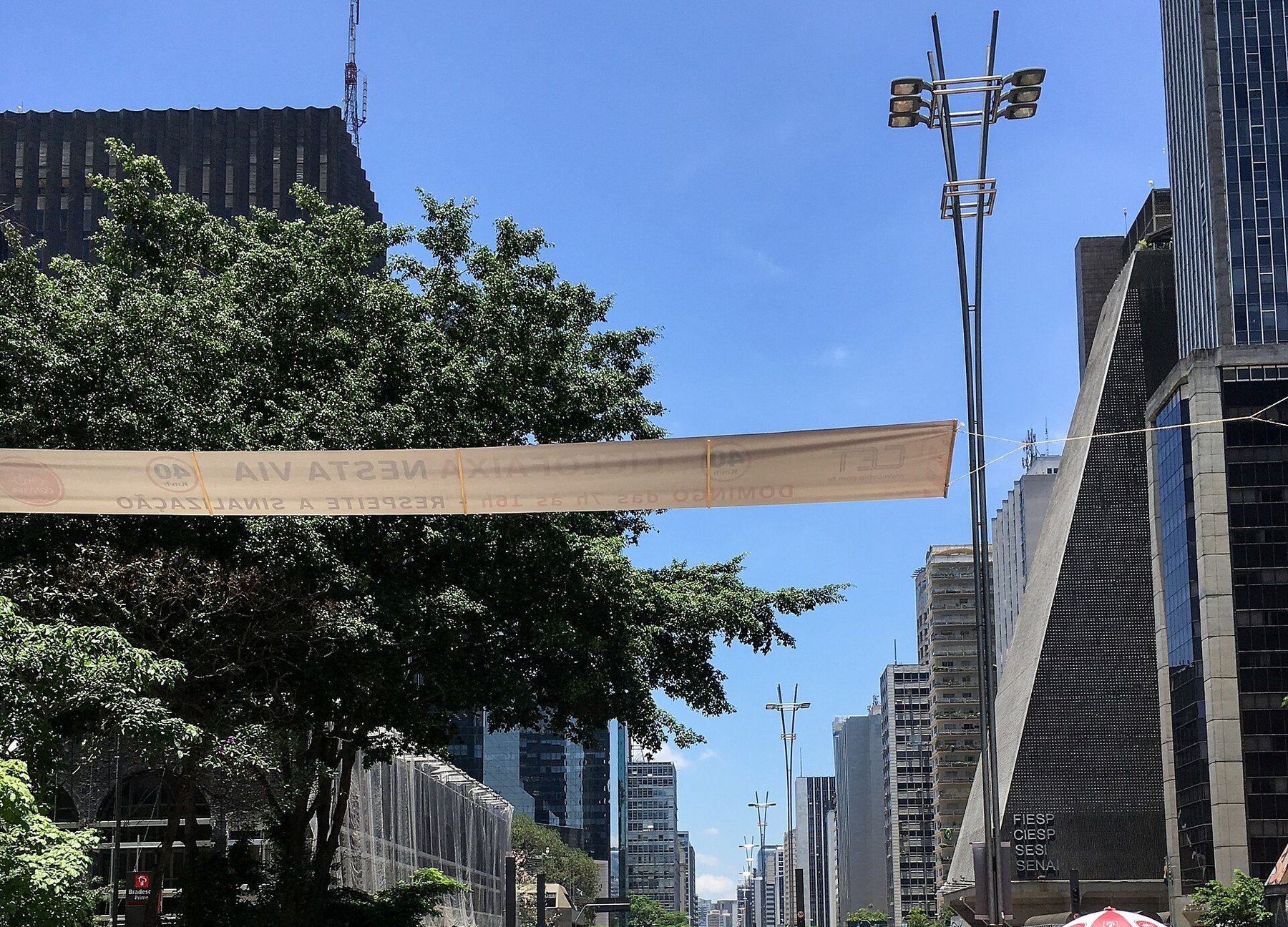 Avenida Paulista in Sao Paulo on a closed-to-traffic day