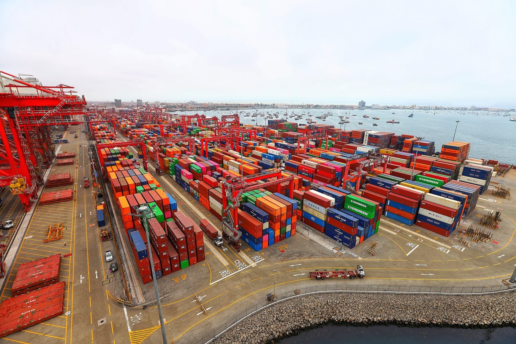 Container terminal at the Port of Callao, Peru
