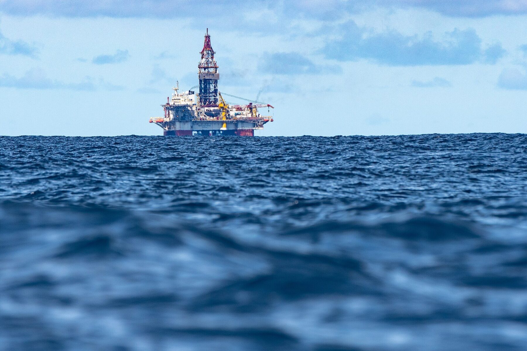 A drilling rig in the Campos oil field off the coast of Brazil