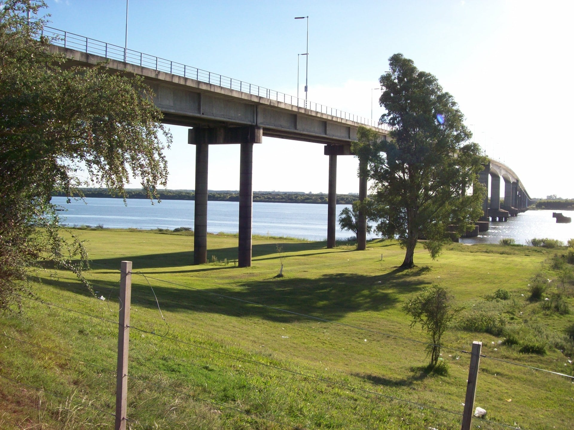 The General Artigas international bridge over the Uruguay River linking Paysandu in Uruguay with Colon in Argentina