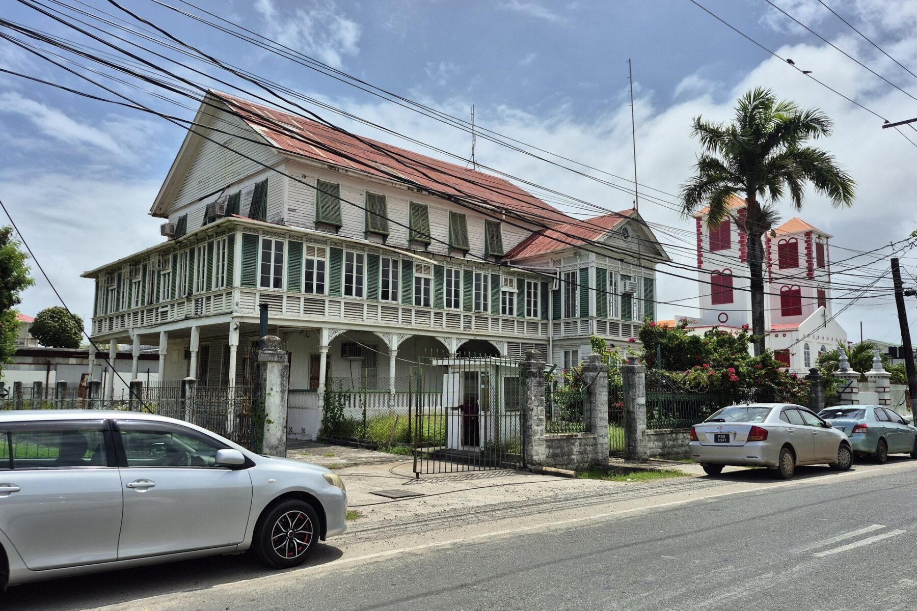 A traditional wooden house in Georgetown, Guyana