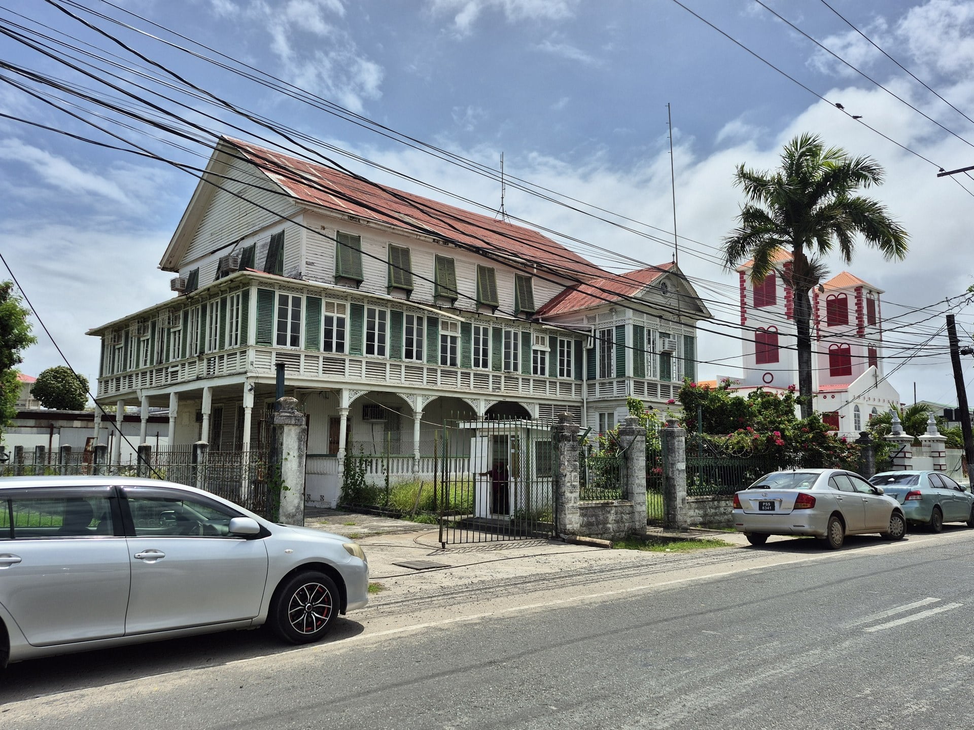 Guyana housing programme — a traditional wooden house in Georgetown, Guyana, as the government nears GY$1 billion in foundation assistance for homebuilders
