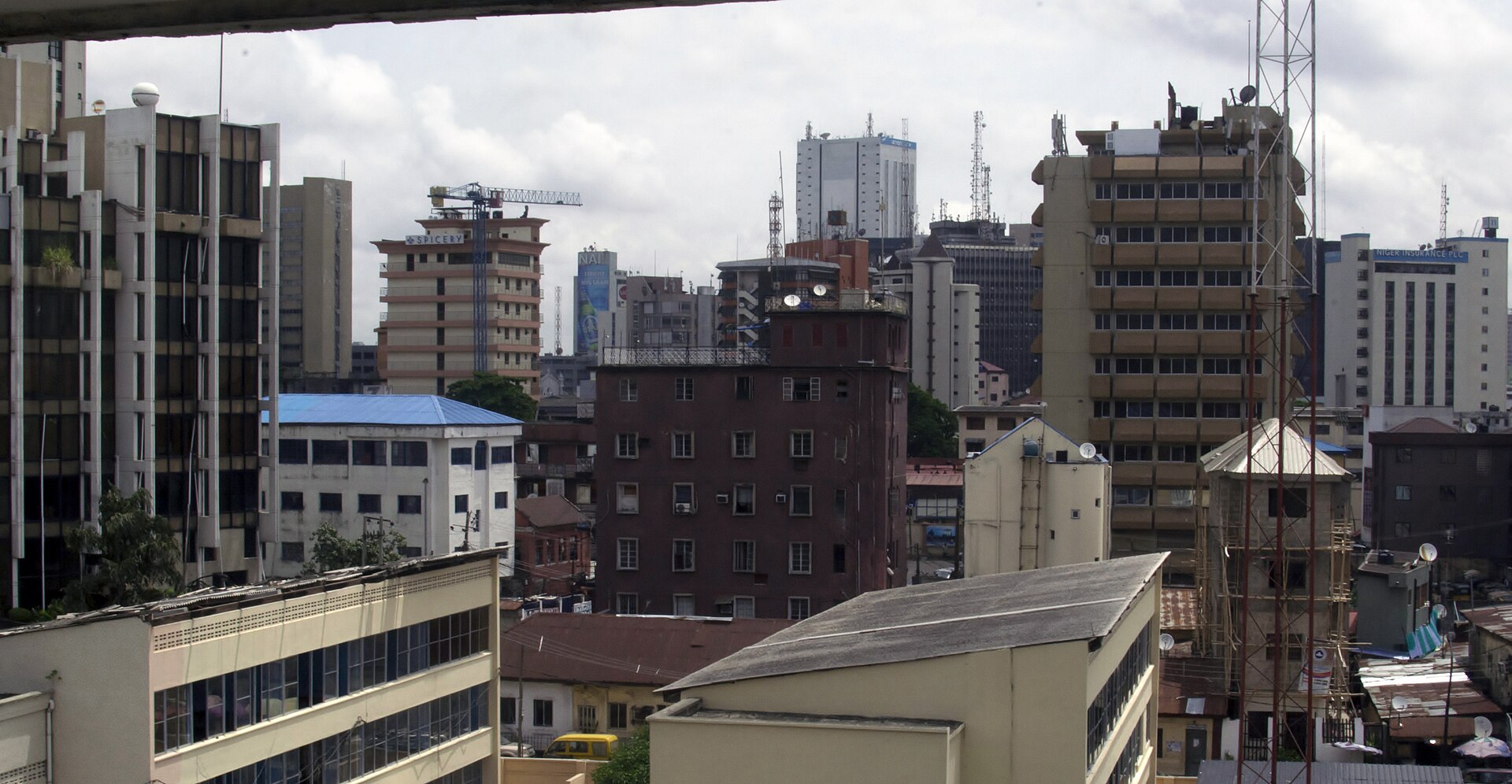 Nigeria GDP growth - the Lagos Island cityscape, heart of the country's services economy