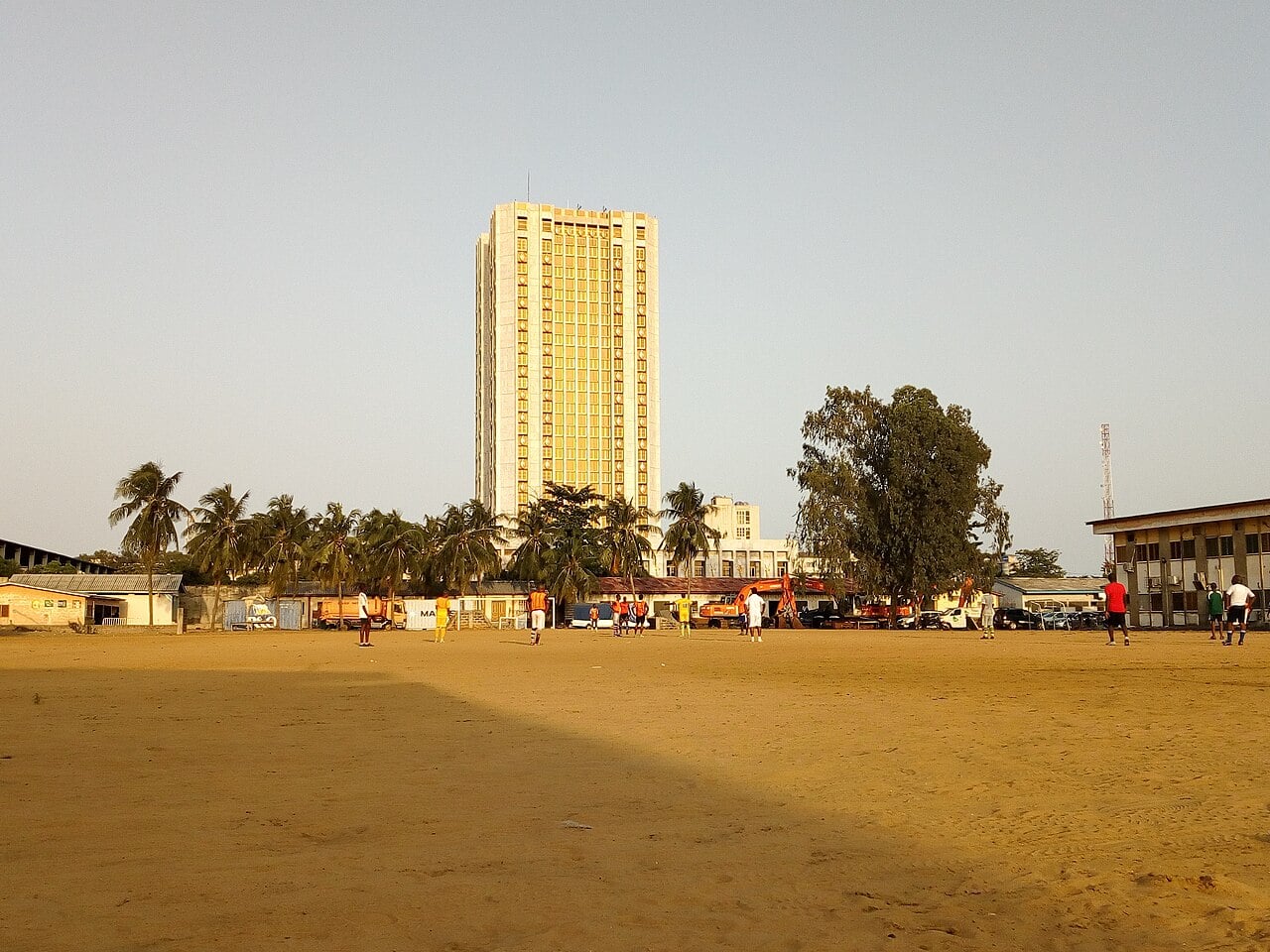 BCEAO holds rates - the central bank tower in Cotonou, Benin