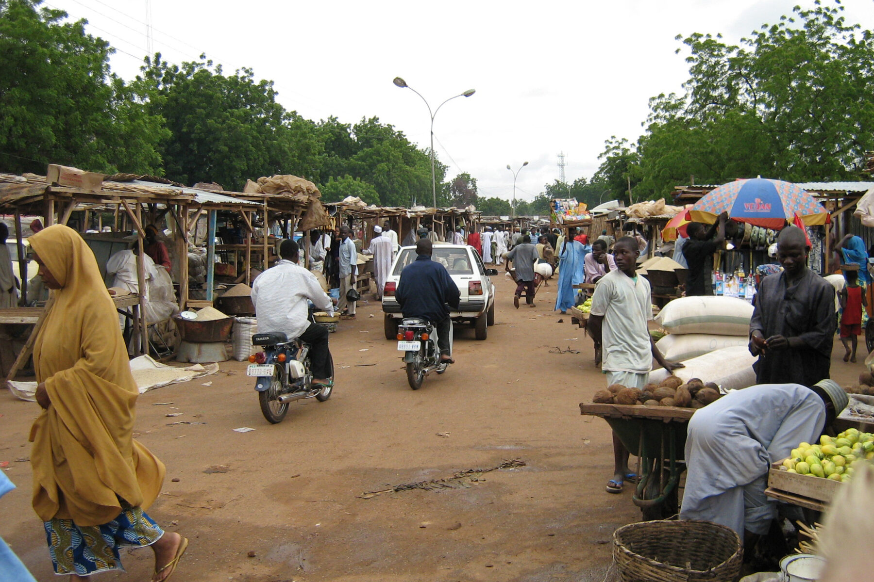 A market street in Sokoto, northwest Nigeria