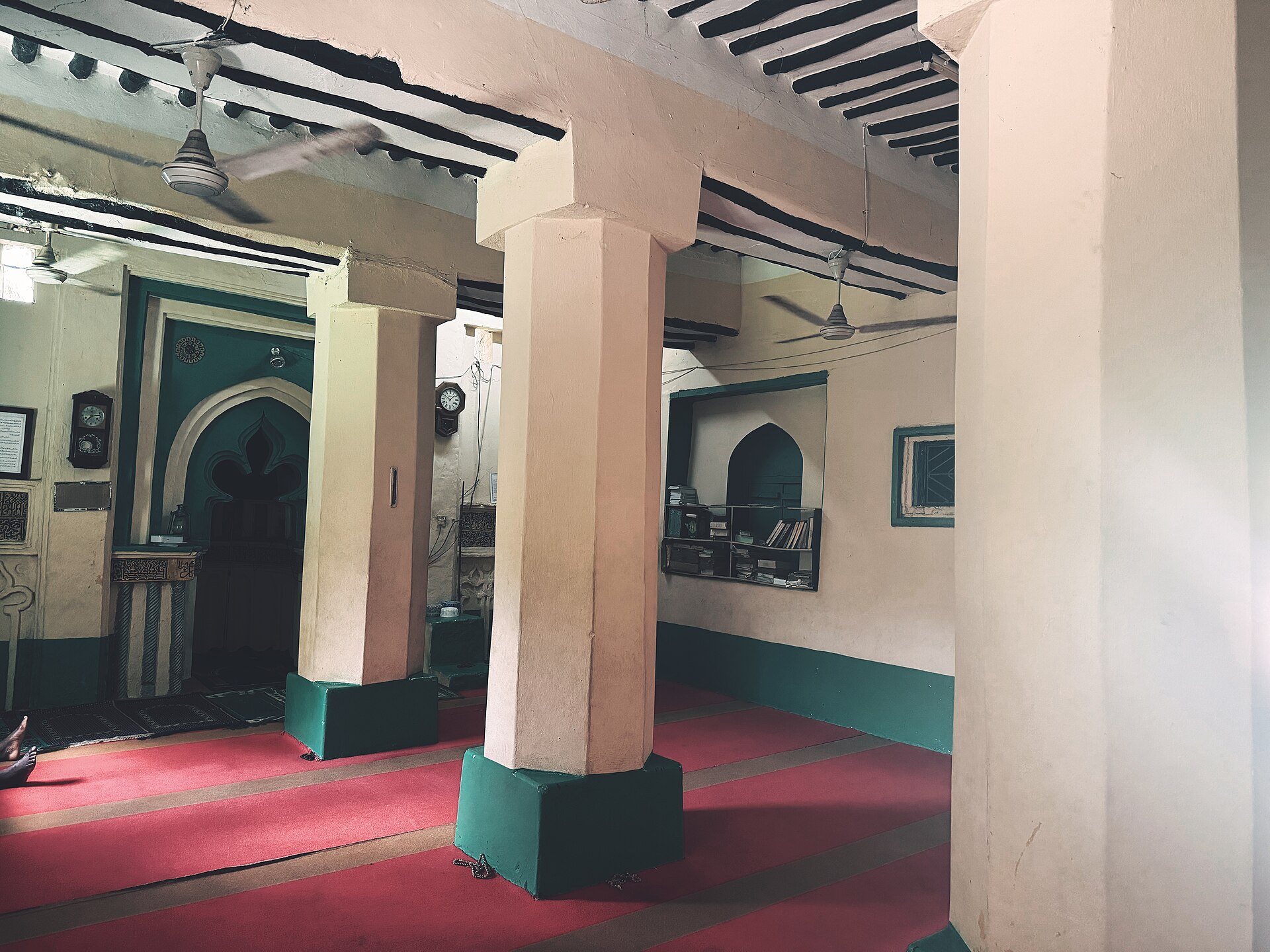The prayer hall of the historic mosque at Kizimkazi, in southern Zanzibar