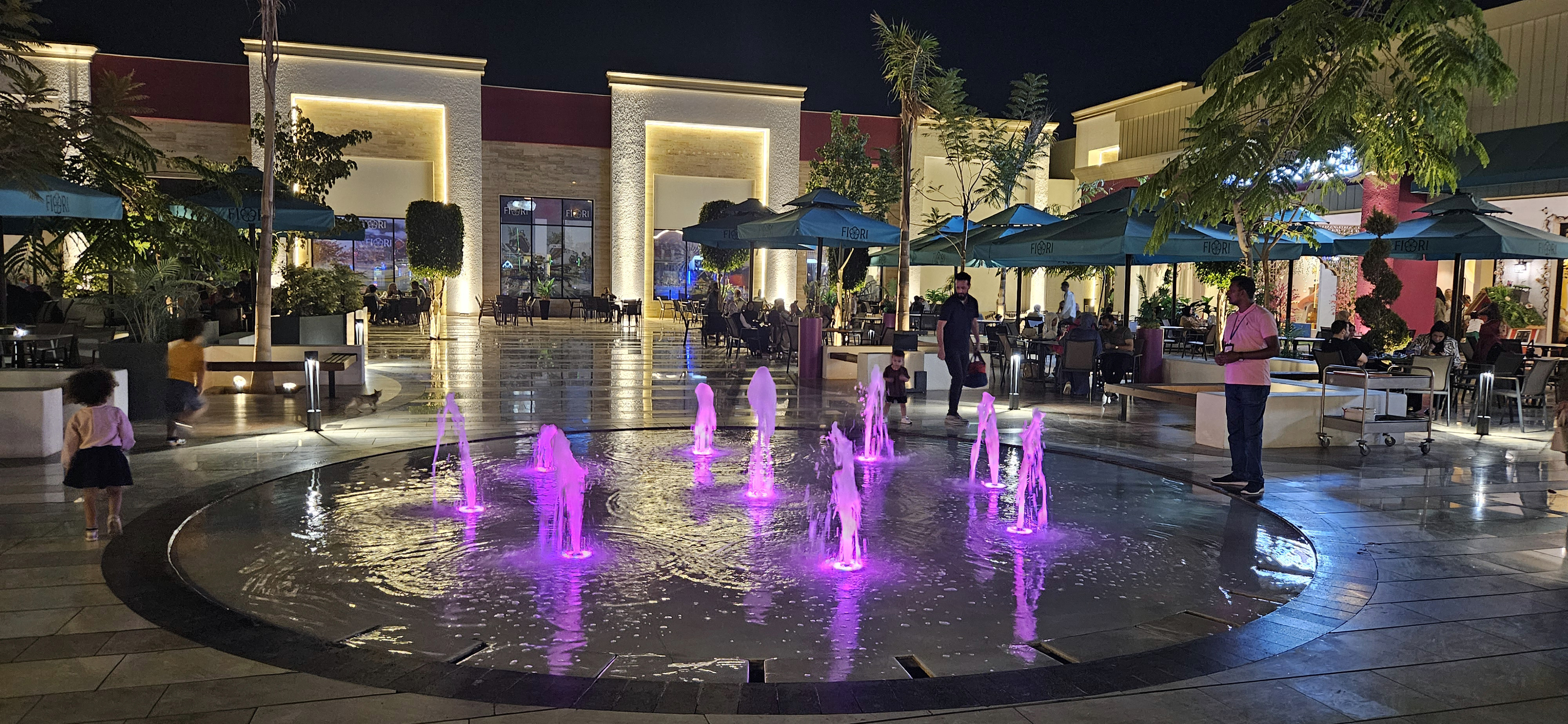 Fiori Square in the Al-Fwayhat district of Benghazi, Libya, at night