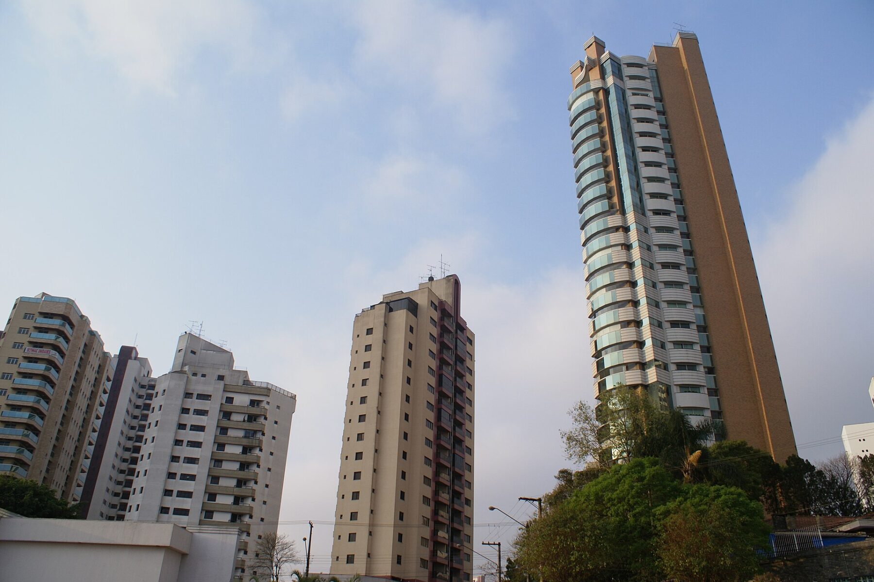 Residential apartment towers in Jardim Analia Franco, a neighborhood in eastern Sao Paulo, Brazil