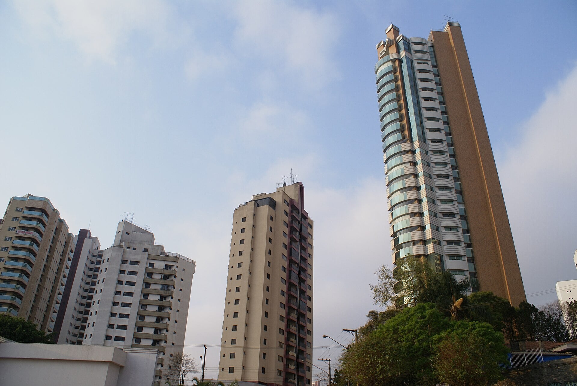 Residential apartment towers in Jardim Analia Franco, a neighborhood in eastern Sao Paulo, Brazil