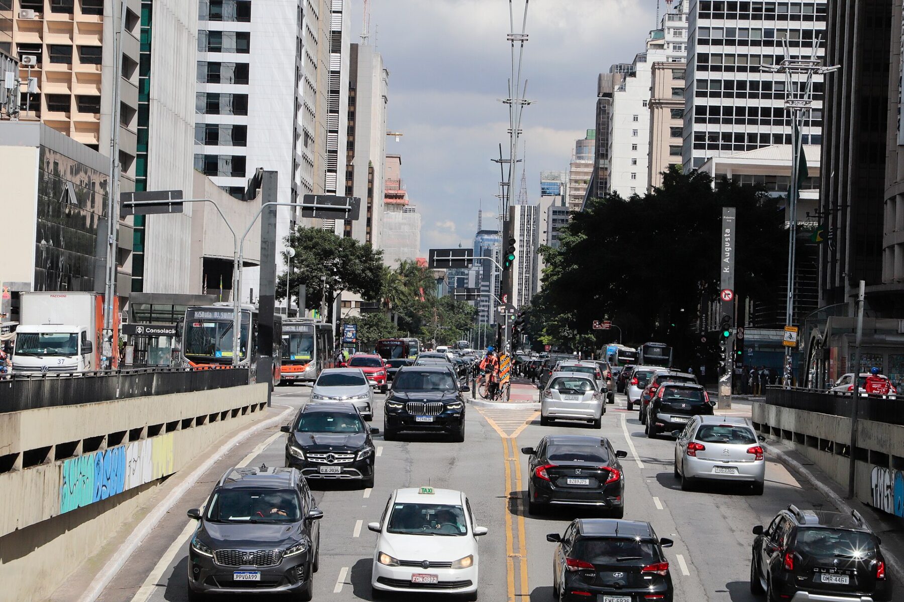 A city bus in São Paulo, the sector at the centre of the federal police operation
