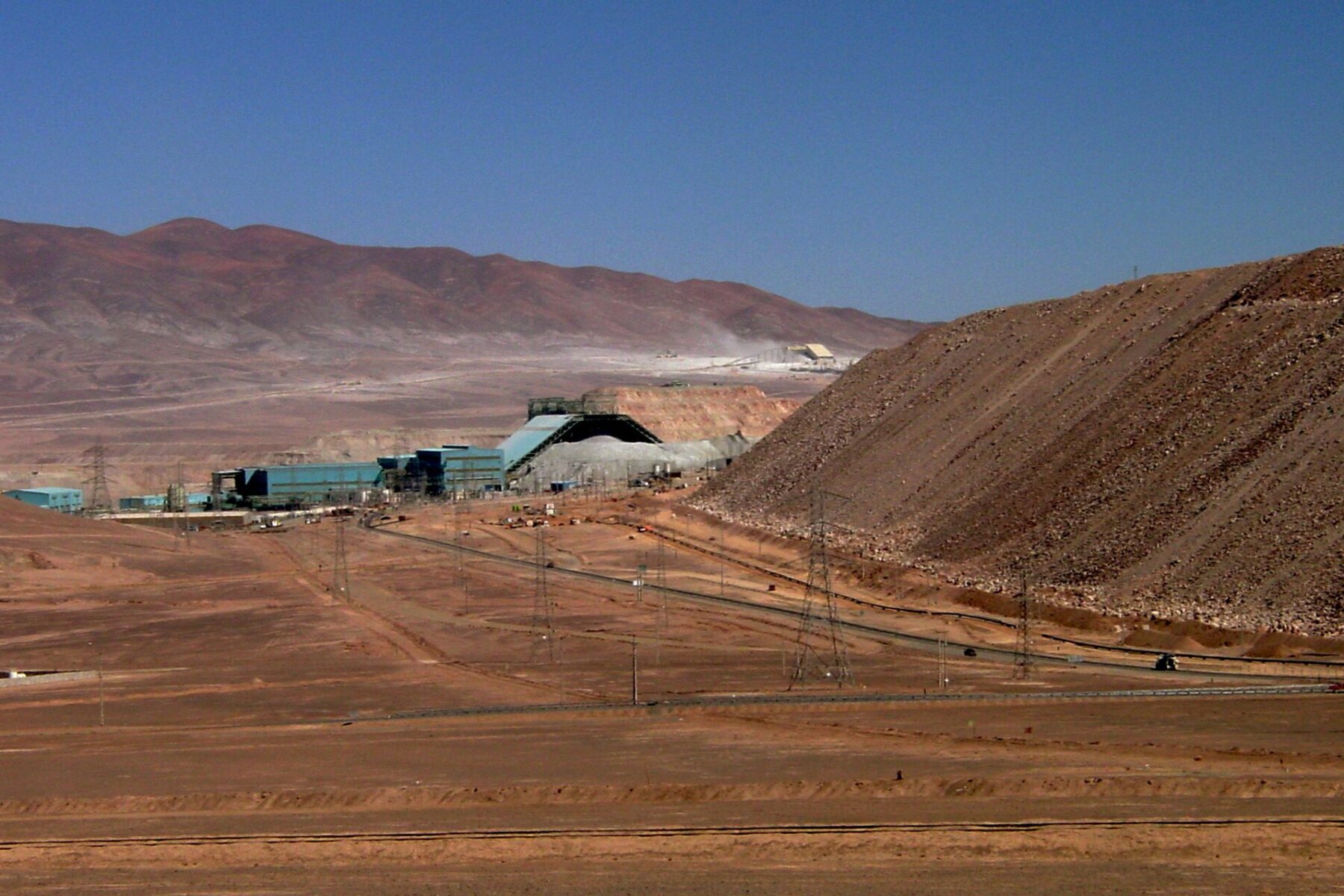 A copper mining landscape of the kind that supplies Chile and Peru, the two largest sources of the metal