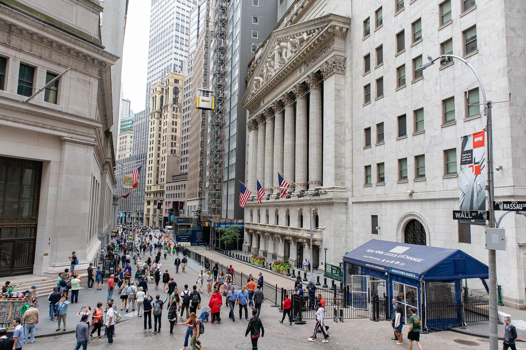 The New York Stock Exchange trading floor, where the S&P 500 closed nearly flat on Friday