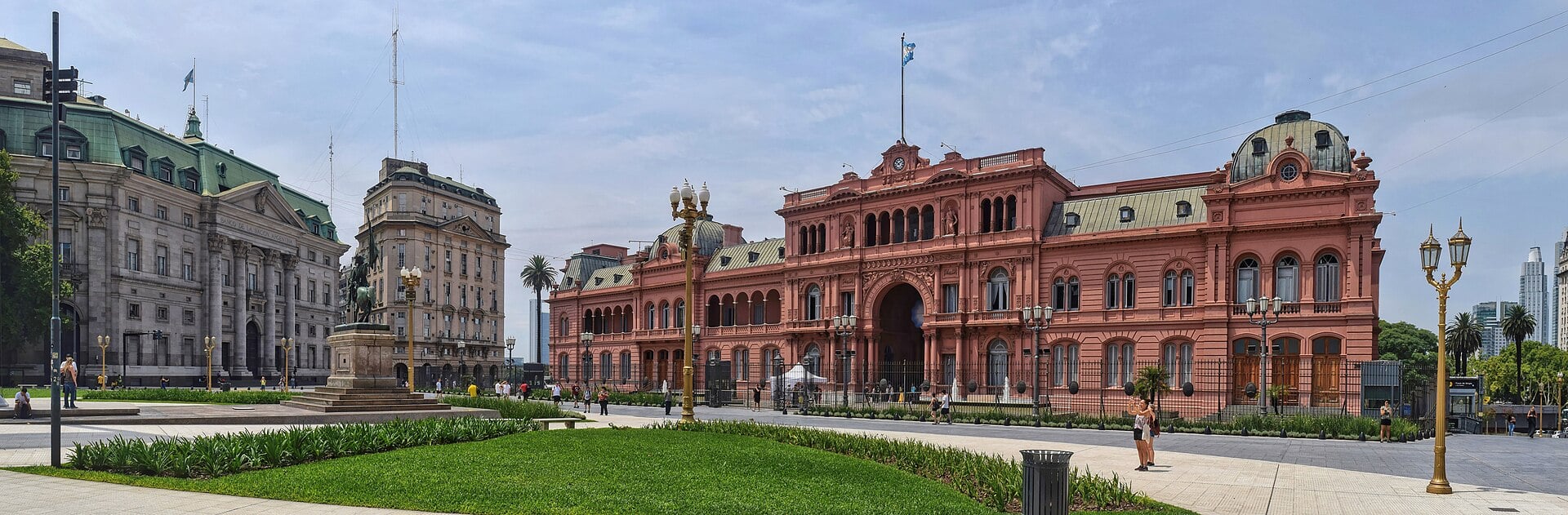 A Latin American city skyline at the close of a week in which regional markets fell