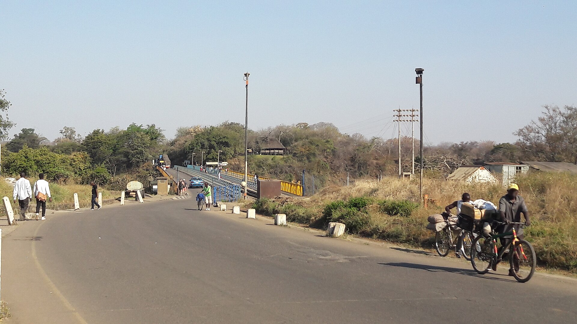 The Victoria Falls bridge spanning the Zambezi gorge