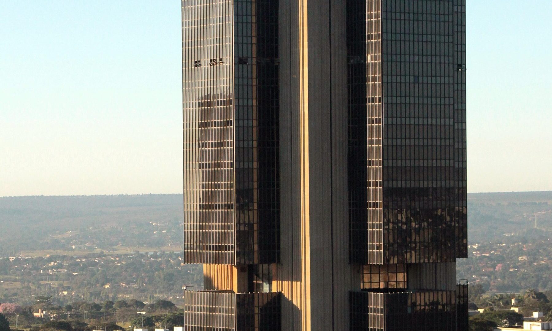The tower of Brazil's central bank in Brasilia
