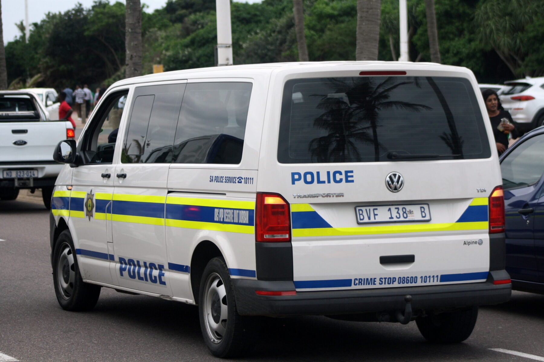 Durban anti-immigrant protests: South African Police Service public order unit vehicle in Durban