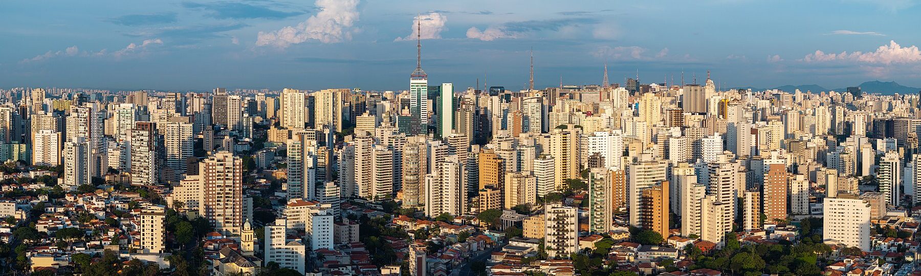 Aerial view of the Sao Paulo skyline