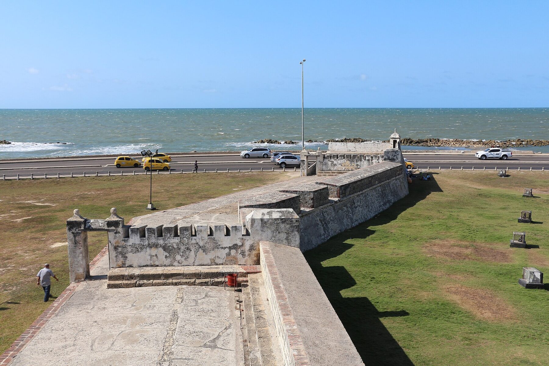 The colonial city walls of Cartagena, Colombia