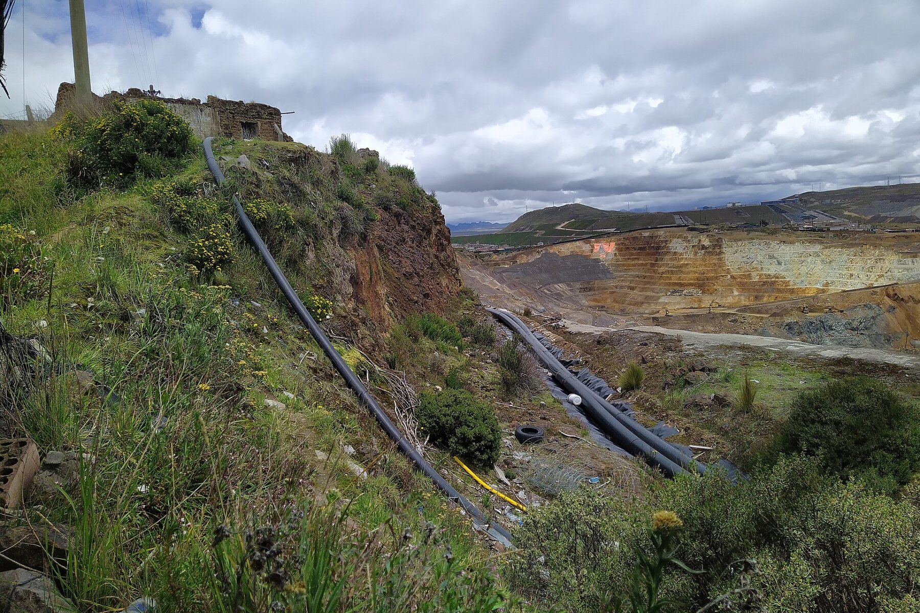 The Cerro de Pasco open pit mine in Peru