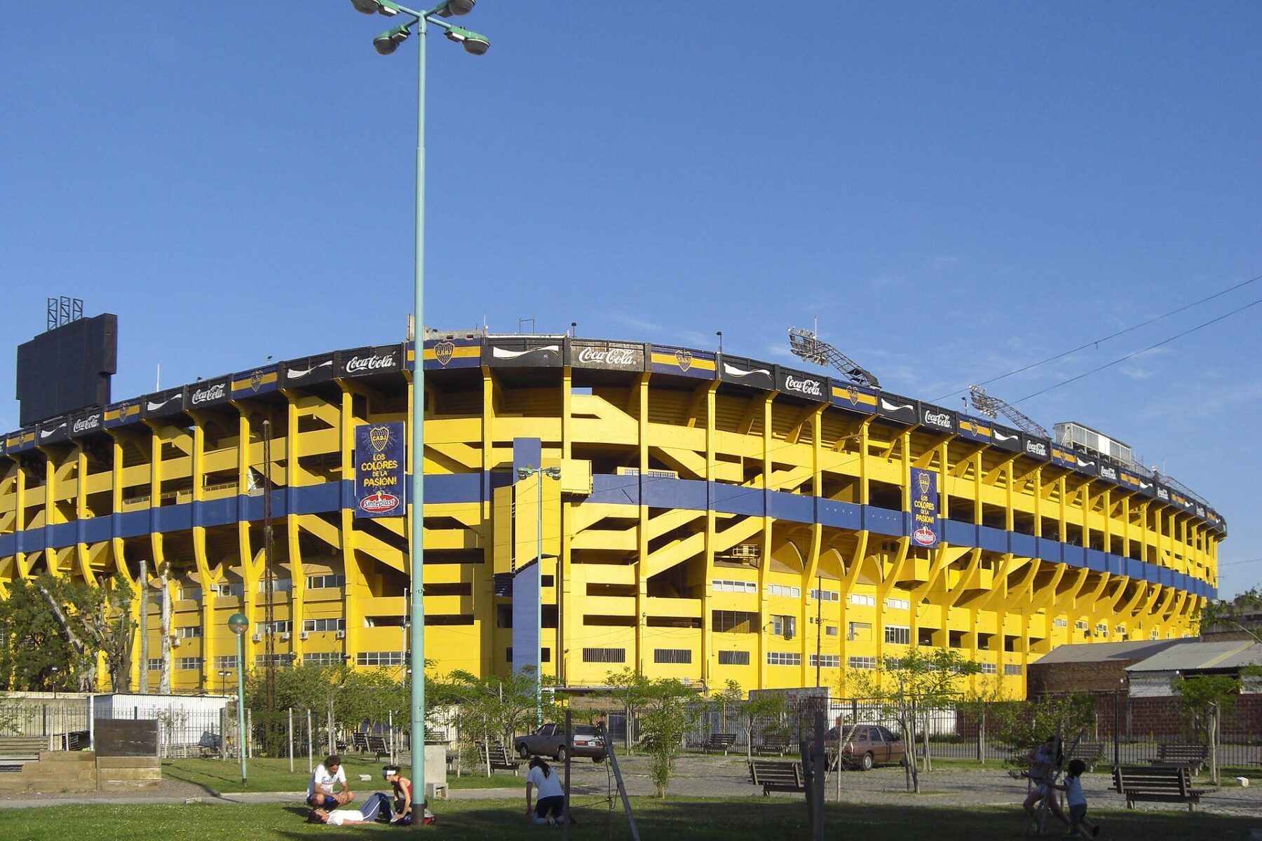 La Bombonera, the Boca Juniors stadium in Buenos Aires.
