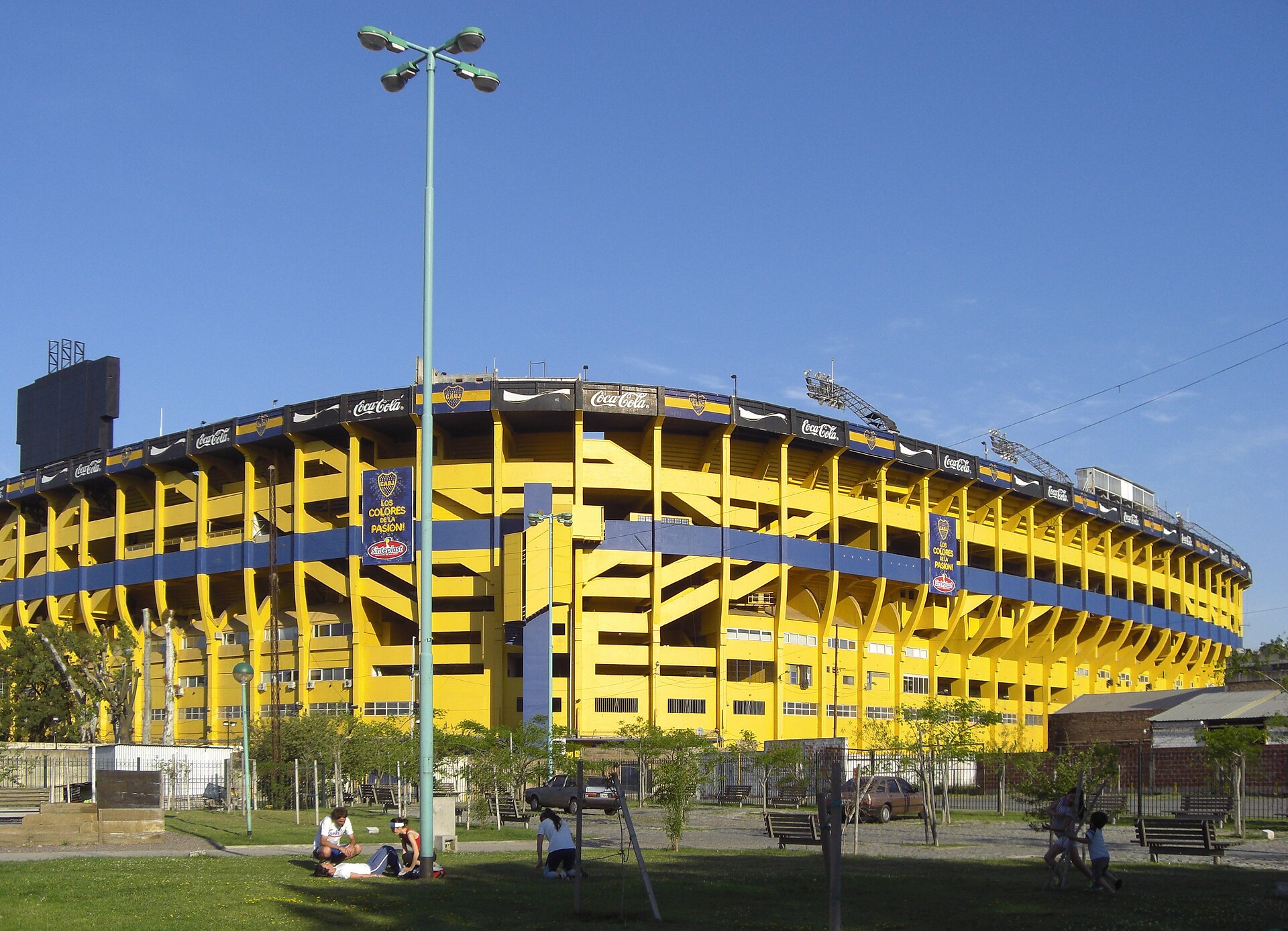 La Bombonera, the Boca Juniors stadium in Buenos Aires.