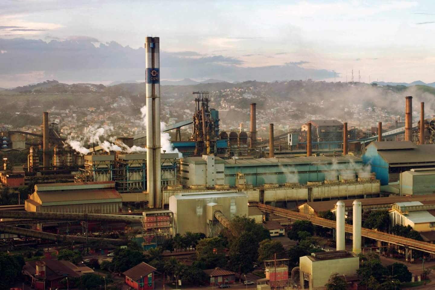 Panoramic view of the CSN steelworks in Volta Redonda, Rio de Janeiro state, Brazil.