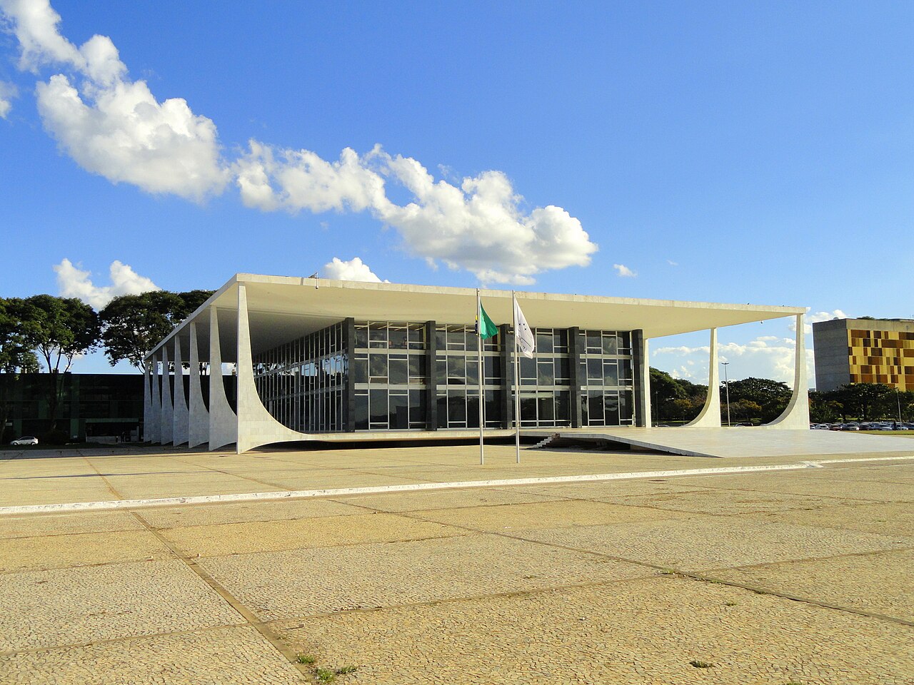 Exterior of the Supremo Tribunal Federal (Brazil's Supreme Court) building in Brasília