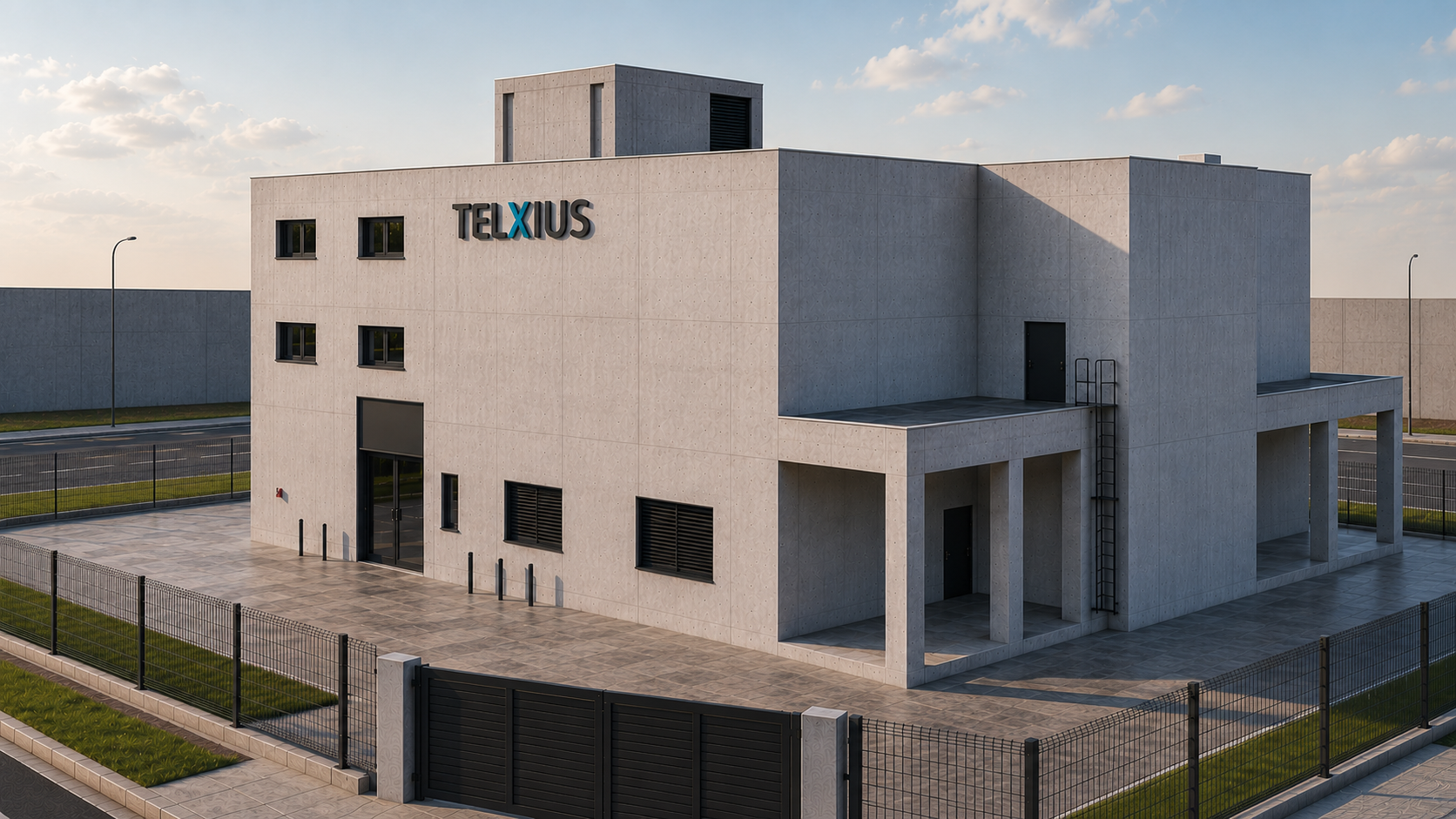 Computer rendering of Telxius's Landing Gateway and Edge Data Center building in Cancun, Mexico